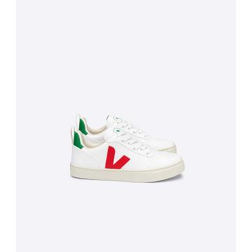 Veja V-10 LACES CWL Schoenen Kinderen White/Red | BE 792QMA